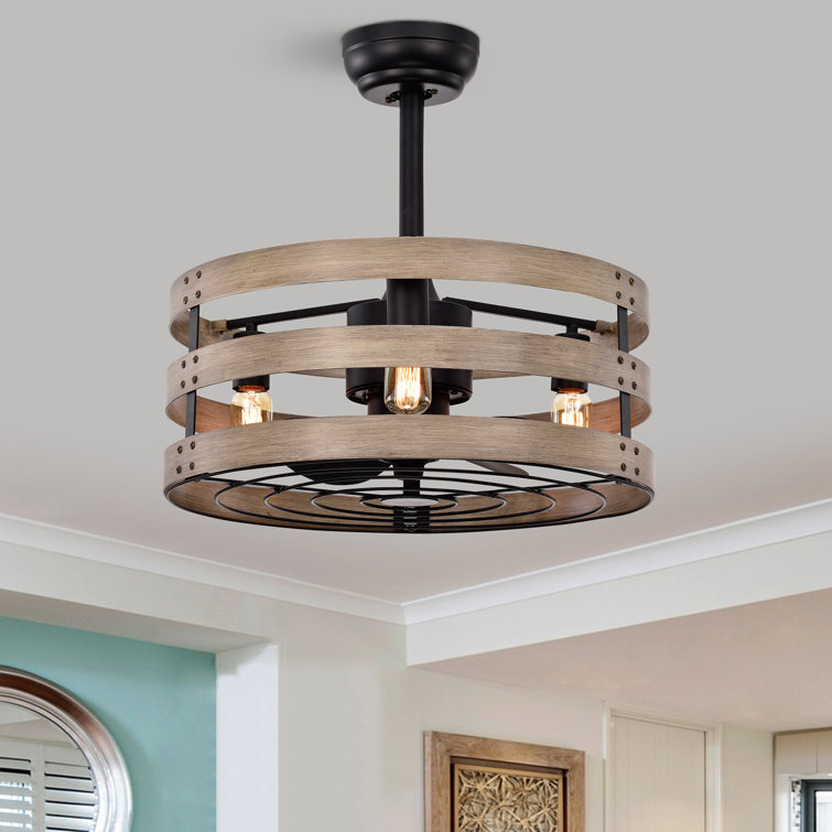 Gracie Oaks Descartes 3 Blade Bladeless Ceiling Fan with Remote